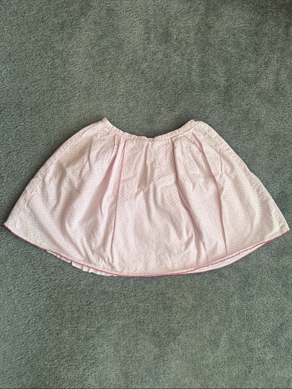 Petit Bateau Light Pink Gathered Cotton Skirt